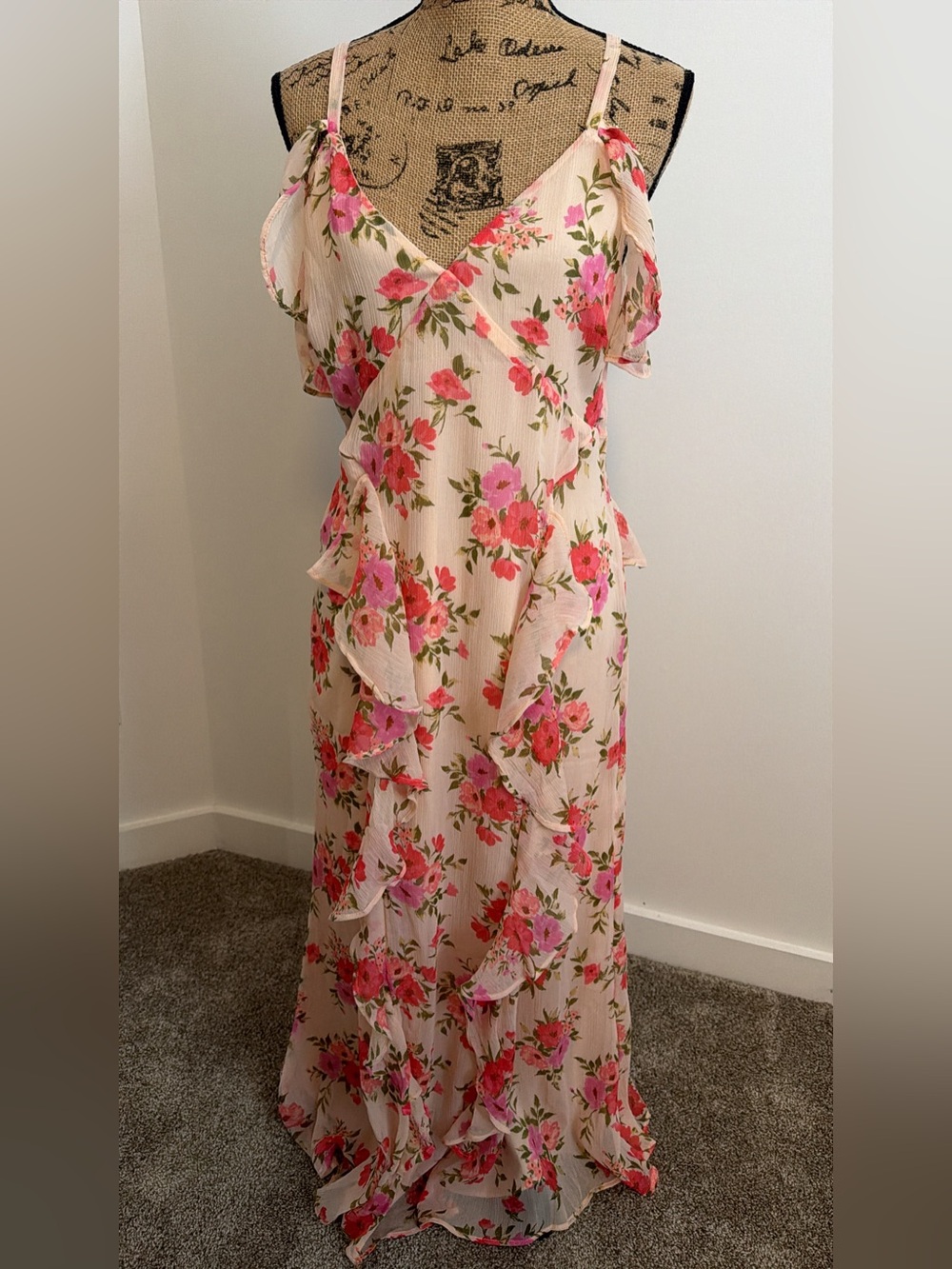 The Occasion by Old Navy Off-Shoulder Ruffle Chiffon Maxi Dress